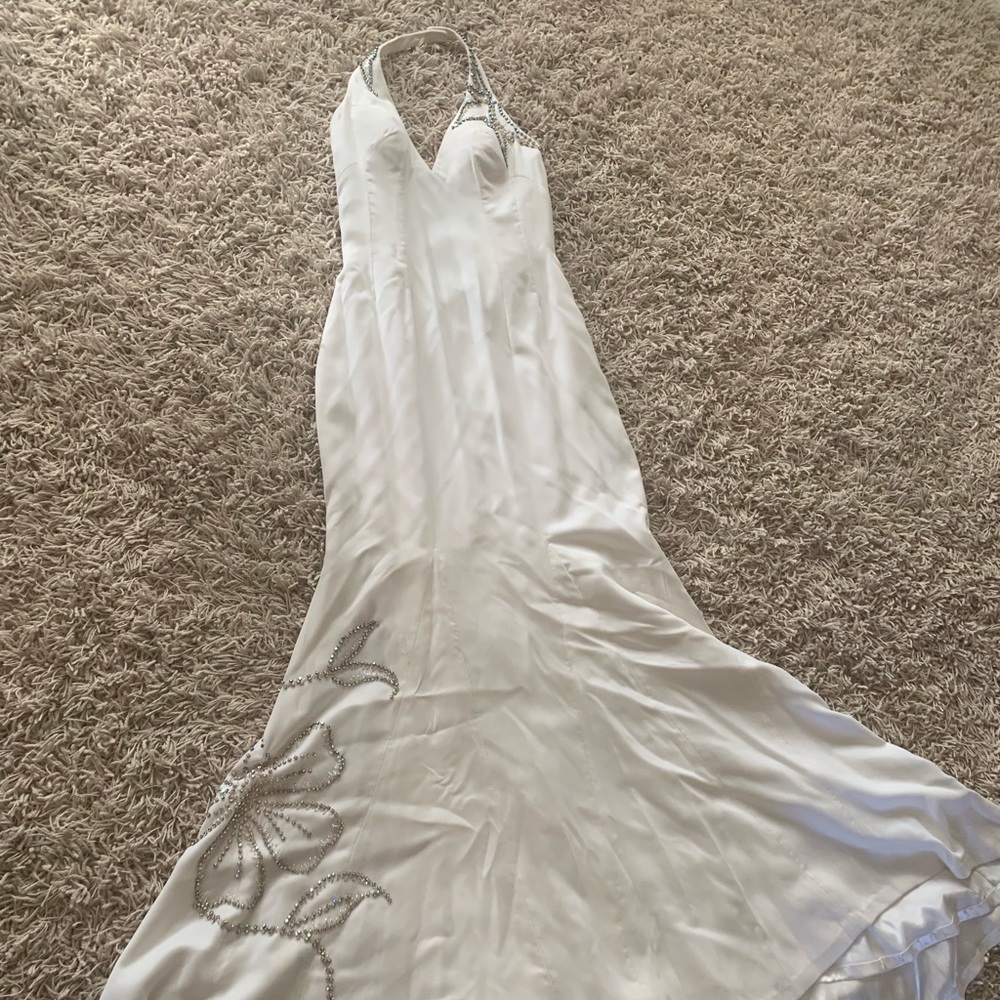 Jovani Winter White pageant/wedding/prom dress